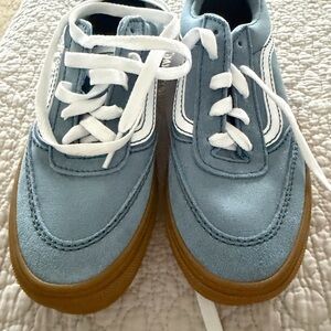 Boys Vans Sky Blue Sneakers with White Details